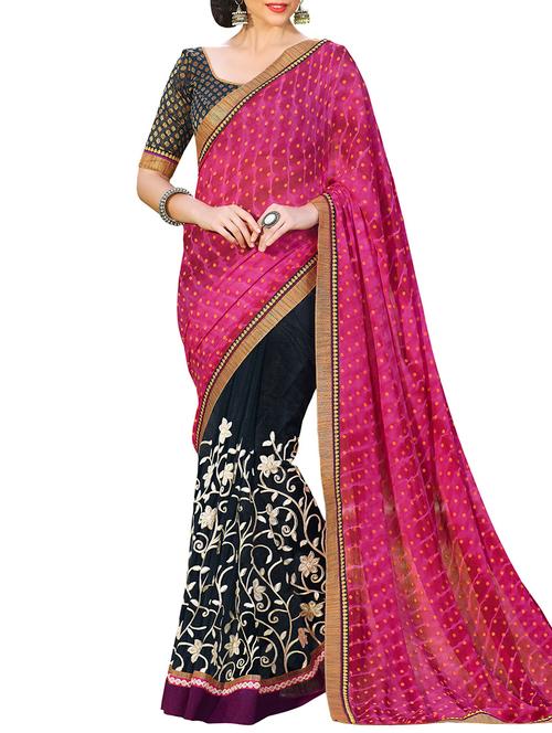 multi colored georgette saree - 11845507 - Very Small Image - 1