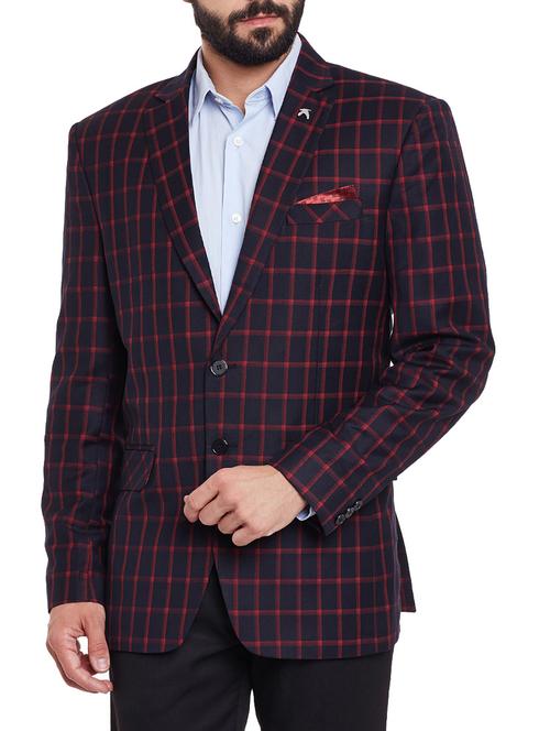 red wool & polyester blend casual blazer - 11853967 - Very Small Image - 1