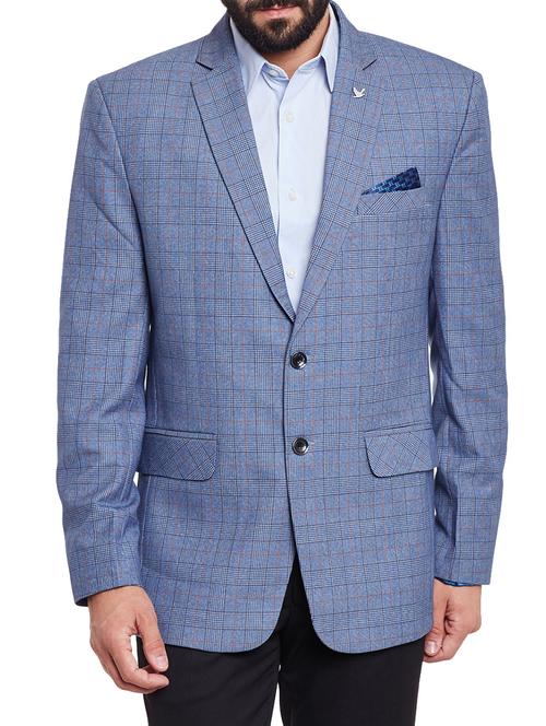 grey wool & polyester blend casual blazer - 11853969 - Very Small Image - 1