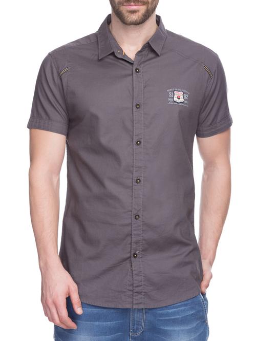 black cotton casual shirt - 11855202 - Very Small Image - 1