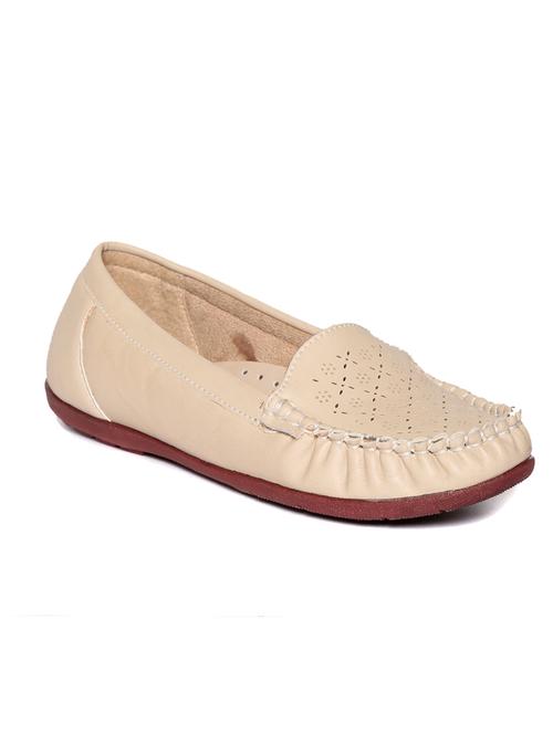 beige faux leather slip on loafers - 11856857 - Very Small Image - 1