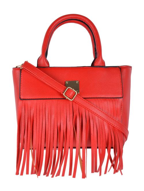 red leatherette handbag with sling - 11857980 - Very Small Image - 1