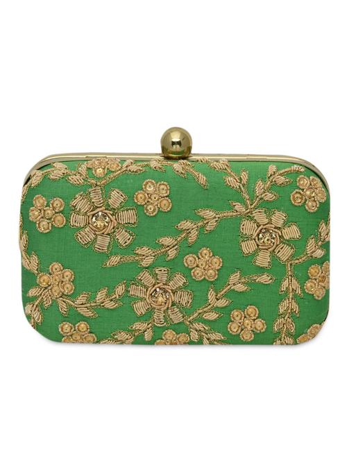 green polyester clutch - 1186000 - Very Small Image - 1
