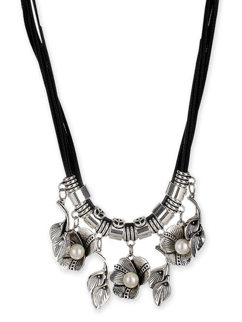 silver metal choker necklace - 11860607 - Very Small Image - 1