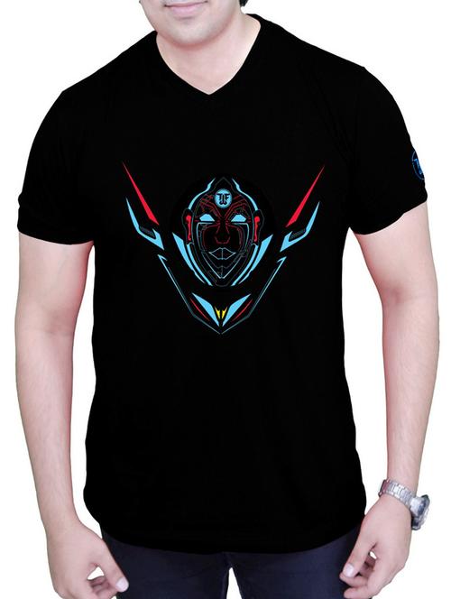 black cotton printed t-shirt - 11865115 - Very Small Image - 1