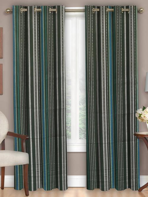 athom trendz splendor cotton door curtains- set of 2 pcs - 11865147 - Very Small Image - 1