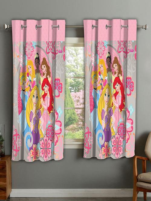 pink printed polyester curtains - 11865163 - Very Small Image - 1
