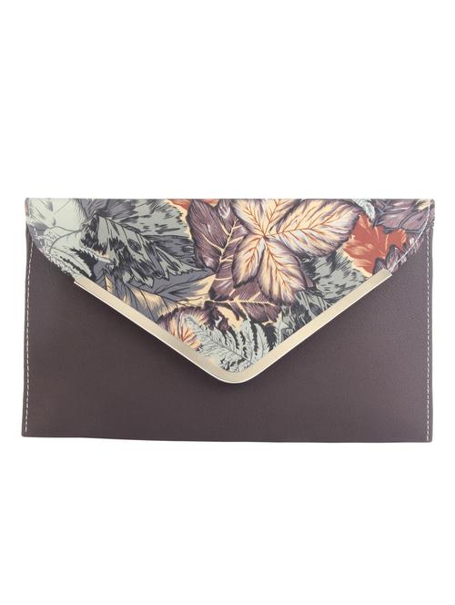 brown leatherette clutch - 11865252 - Very Small Image - 1