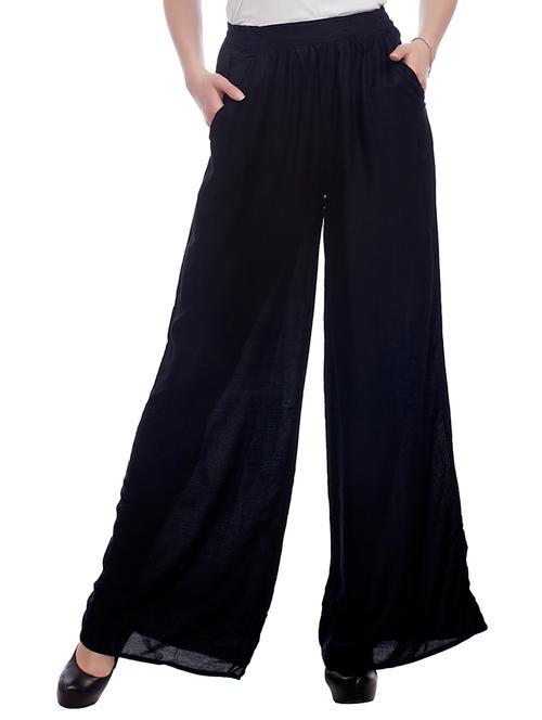 black rayon palazzo - 11865431 - Very Small Image - 1
