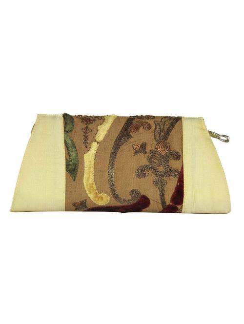 beige silk clutch - 11866053 - Very Small Image - 1