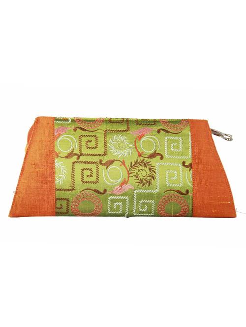 orange silk clutch - 11866158 - Very Small Image - 1