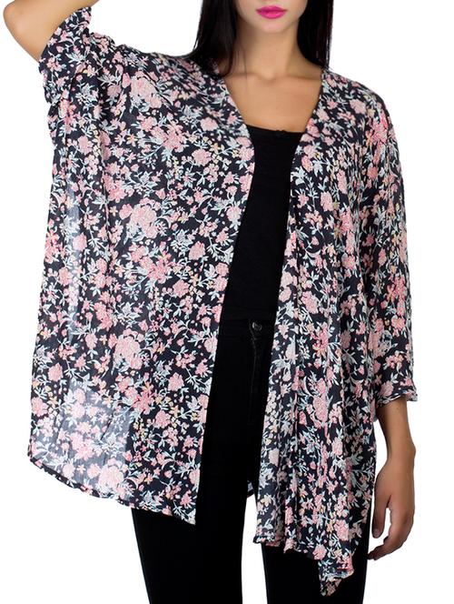 dark blue viscose shrug - 11868456 - Very Small Image - 1