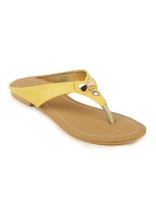 yellow suede toe separator sandals - 11869340 - Very Small Image - 1