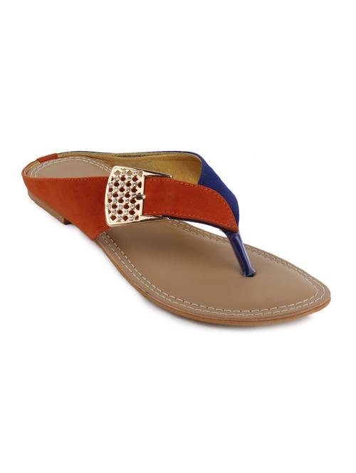 orange suede toe separator sandals - 11869353 - Very Small Image - 1