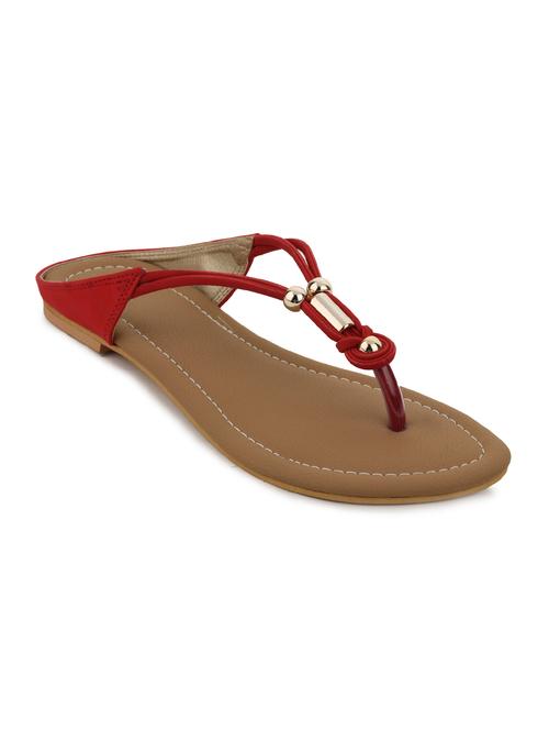 red suede toe separator sandals - 11869355 - Very Small Image - 1