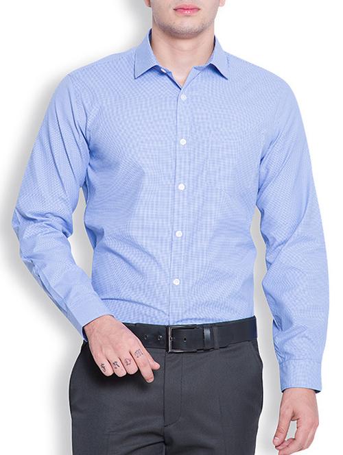 light blue polyester formal shirt - 11870682 - Very Small Image - 1