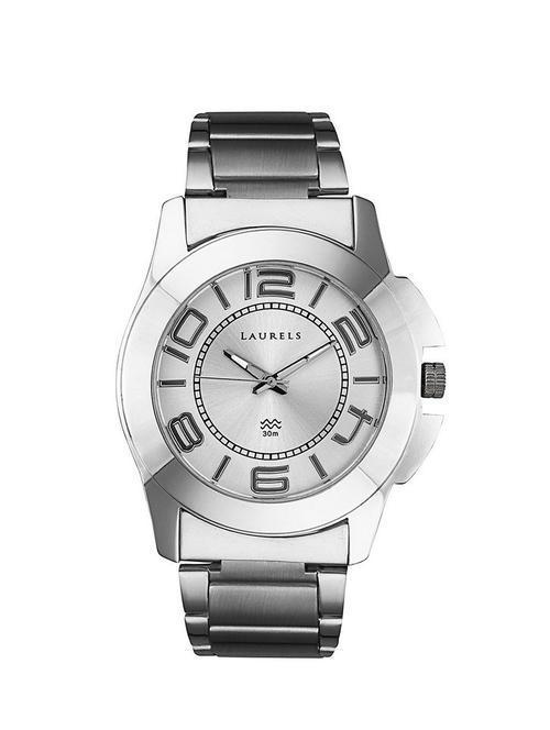 laurels texus 1 analog silver dial men's watch - ll-tx-101 - 11873892 - Very Small Image - 1