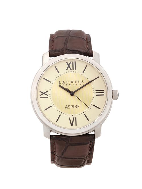 laurels aspire 1 analog beige dial men's watch - lo-asp-101 - 11873898 - Very Small Image - 1