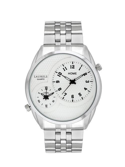 laurels aristocrat 3 analog white dial men's watch - lo-ast-301 - 11873904 - Very Small Image - 1
