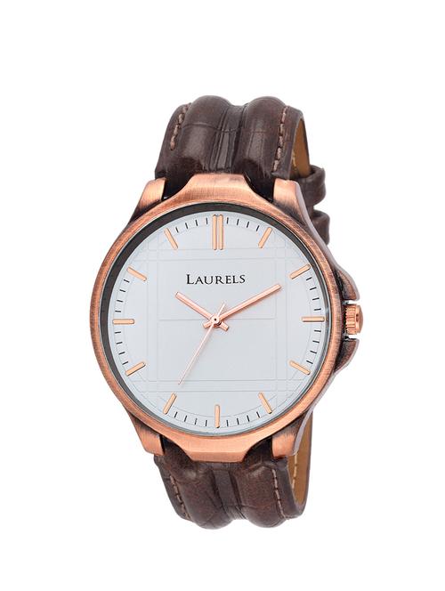 laurels carter 1 analog white dial men's watch lo-crtr-010505 - 11873928 - Very Small Image - 1