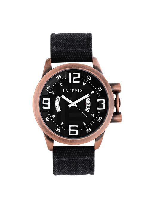 laurels europha analog black dial men's watch - lo-eu-202 - 11873962 - Very Small Image - 1