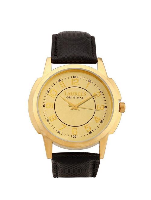 laurels exquisite analog gold dial men's watch - lo-ex-101 - 11873965 - Very Small Image - 1