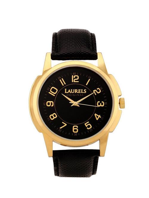 laurels exquisite analog black dial men's watch - lo-ex-102 - 11873966 - Very Small Image - 1