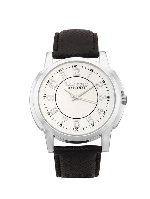 laurels exquisite analog silver dial men's watch - lo-ex-103 - 11873967 - Very Small Image - 1