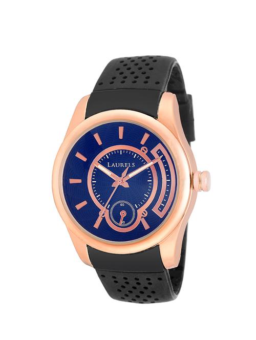 laurels gamma analog black dial men's watch - 11873985 - Very Small Image - 1