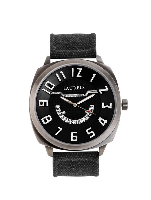 laurels hugo analog black dial men's watch - lo-hg-102 - 11874001 - Very Small Image - 1