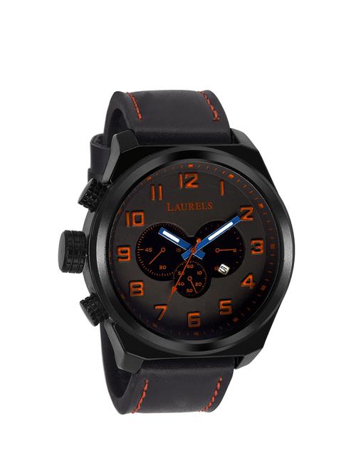 laurels large orange dial raider day a date men's watch (lo-rdr-110202) - 11874152 - Very Small Image - 1
