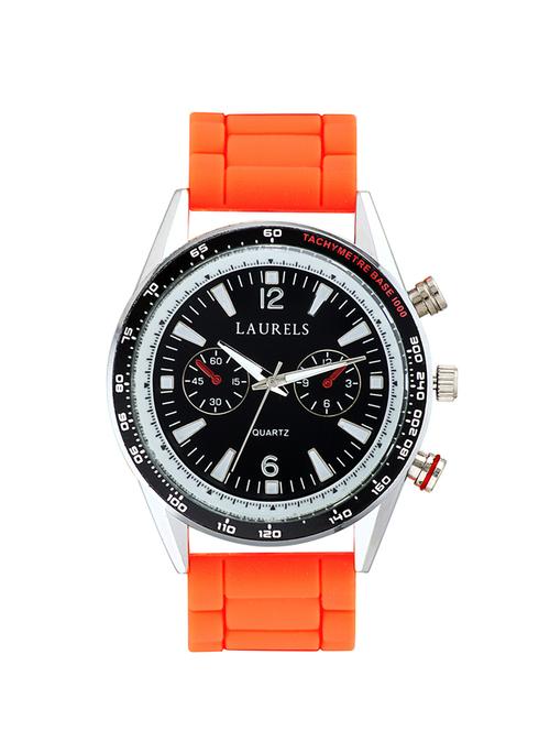 laurels tommy 2 analog black dial men's watch - lo-tm-203 - 11874180 - Very Small Image - 1