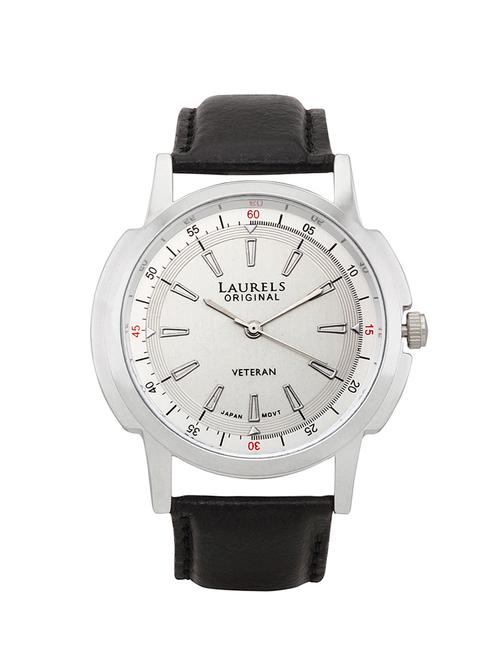 laurels veteran 1 analog silver dial men's watch - lo-vet-102 - 11874191 - Very Small Image - 1