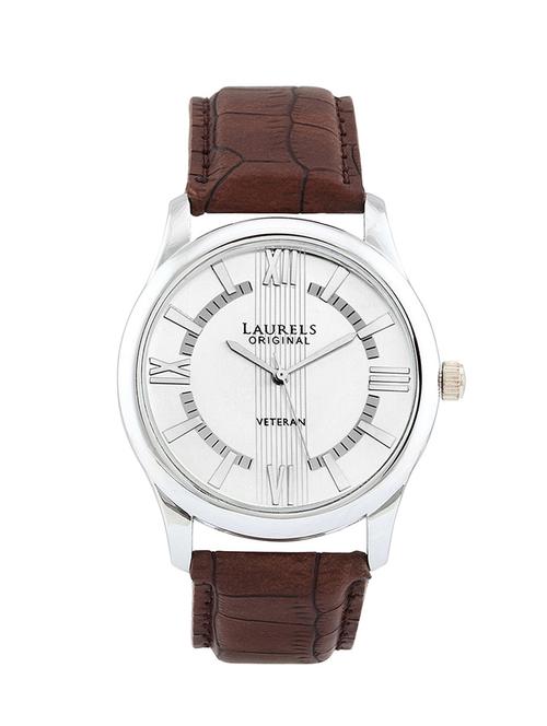 laurels veteran 2 analog silver dial men's watch - lo-vet-201 - 11874193 - Very Small Image - 1
