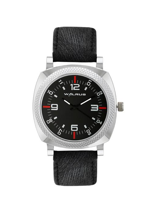 laurels walrus 1 analog black dial men's watch - lo-wal-102 - 11874207 - Very Small Image - 1
