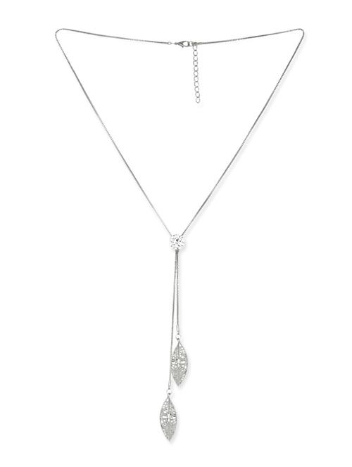 silver metal long necklace - 11874556 - Very Small Image - 1