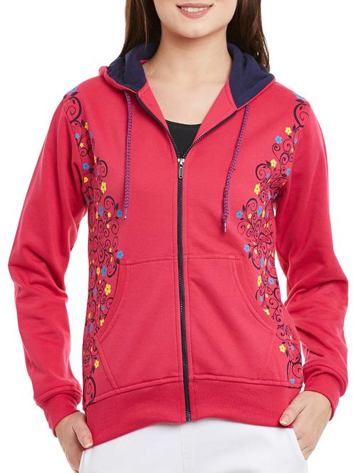 pink printed fleece sweatshirt - 11875162 - Very Small Image - 1