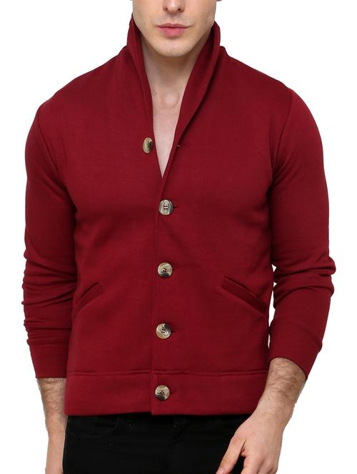 red fleece cardigan - 11875604 - Very Small Image - 1