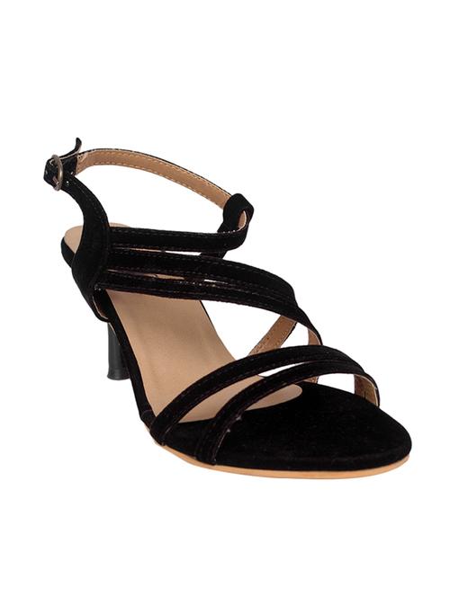 black fabric and faux leather sandals - 11876094 - Very Small Image - 1