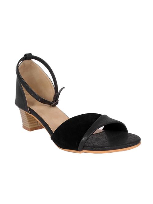 black fabric and faux leather sandals - 11876098 - Very Small Image - 1