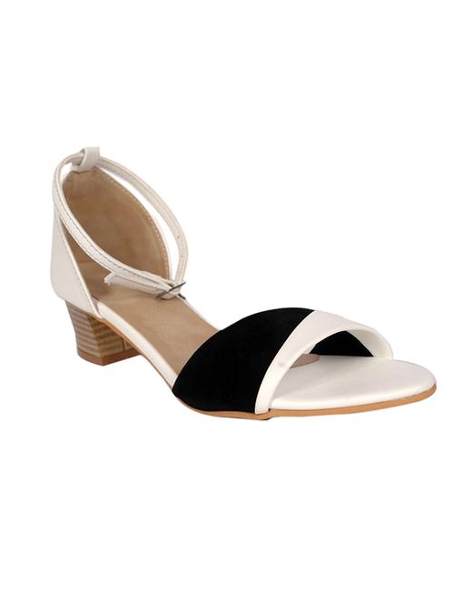 cream fabric and faux leather sandals - 11876100 - Very Small Image - 1