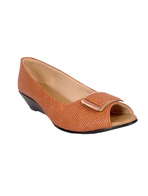 tan fabric and faux leather wedges - 11876102 - Very Small Image - 1