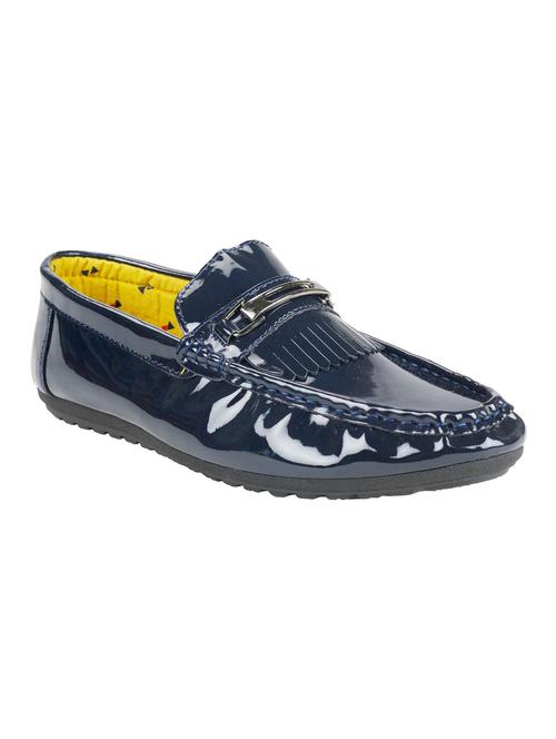 blue pu slip on loafers - 11876567 - Very Small Image - 1