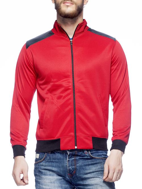 red polyester casual jacket - 11899236 - Very Small Image - 1