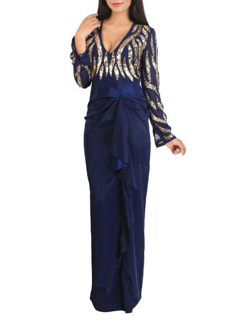 blue embellished maxi dress - 11901550 - Very Small Image - 1