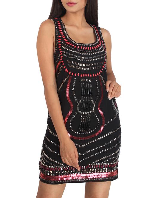 black embellished shift dress - 11901551 - Very Small Image - 1