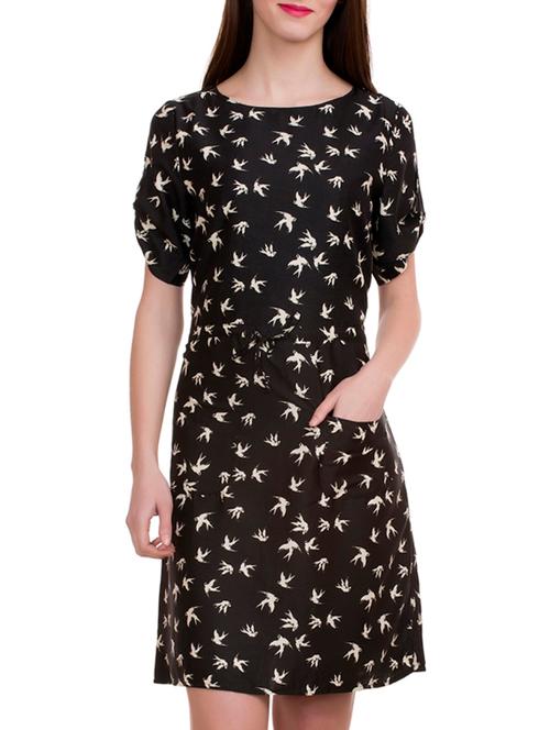 black polyester aline dress - 11901575 - Very Small Image - 1