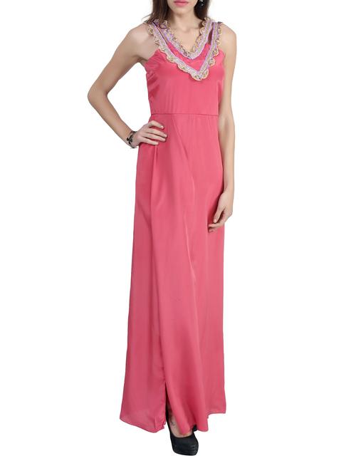 pink polyester dress - 11901631 - Very Small Image - 1