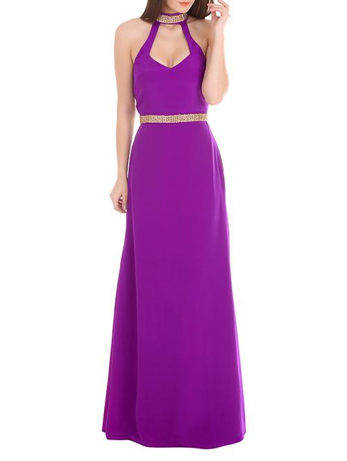 purple polyester dress - 11901635 - Very Small Image - 1