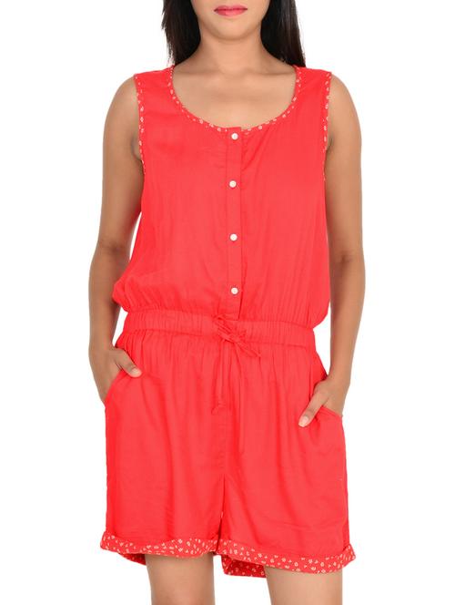 red rayon romper - 11902282 - Very Small Image - 1